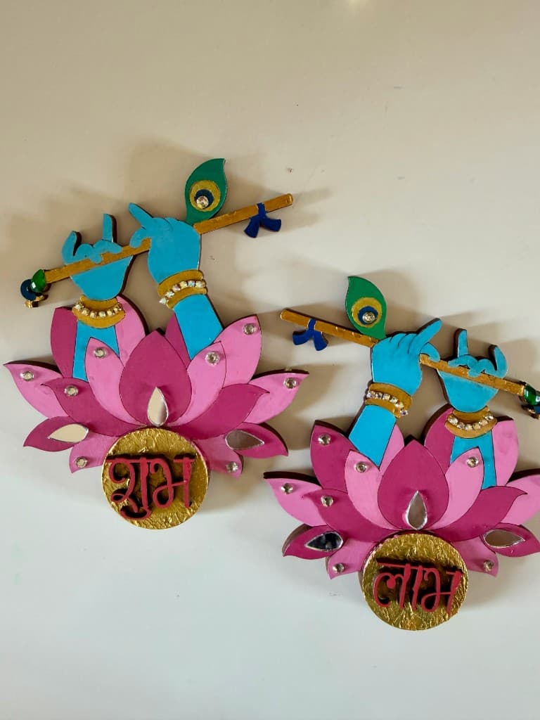 Krishna Bansuri Shubh-Labh - Pink Lotus